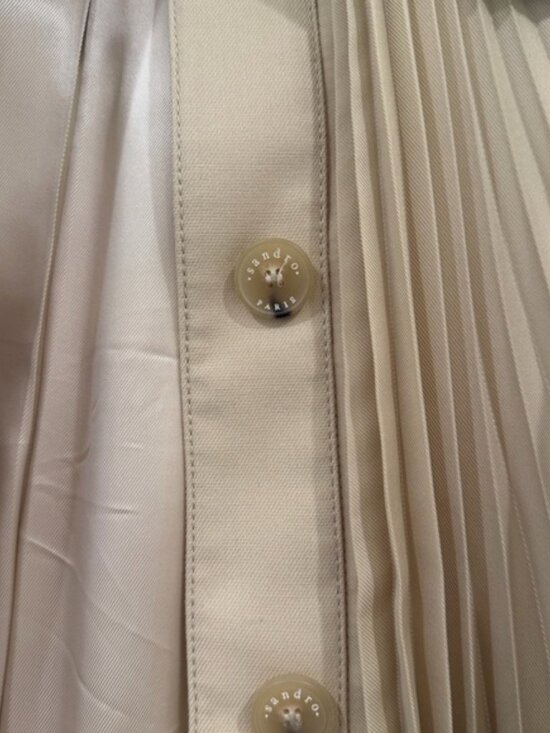 Sandro Vino Pleated Trench Coat New Sz 38 - Picture 4 of 6